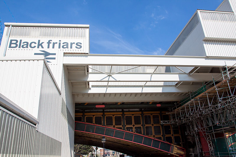 Temporary structure during the redevelopment of Blackfriars station