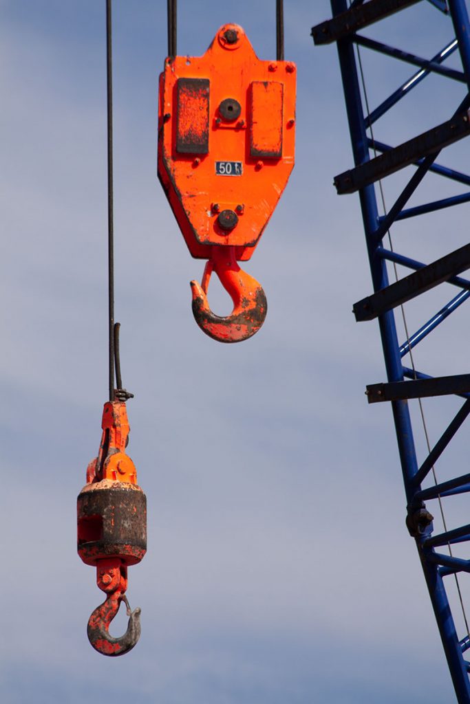 50ton crane hooks during the Blackfriars redevelopment